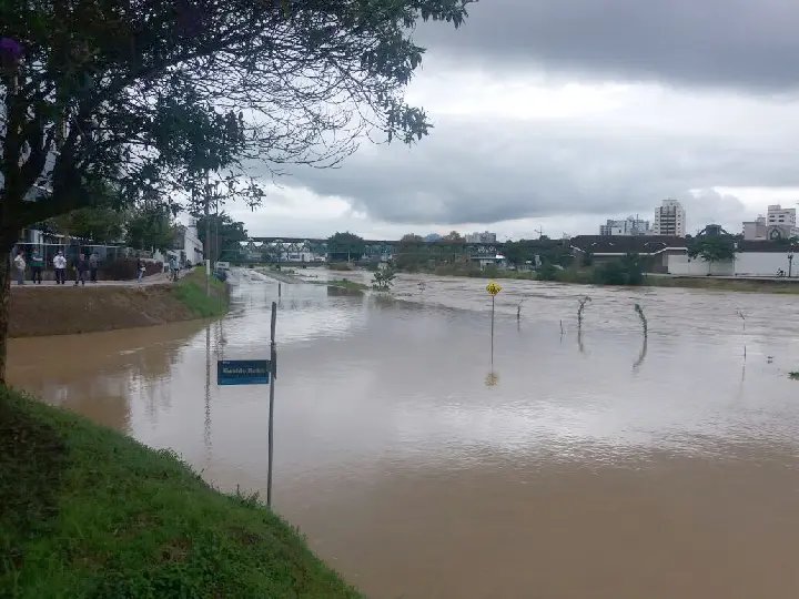 Nível do rio está em 6,70, mas chove forte