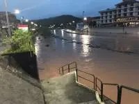 Nivel do rio Itajaí-Mirim baixou 20 centímetros em meia hora
