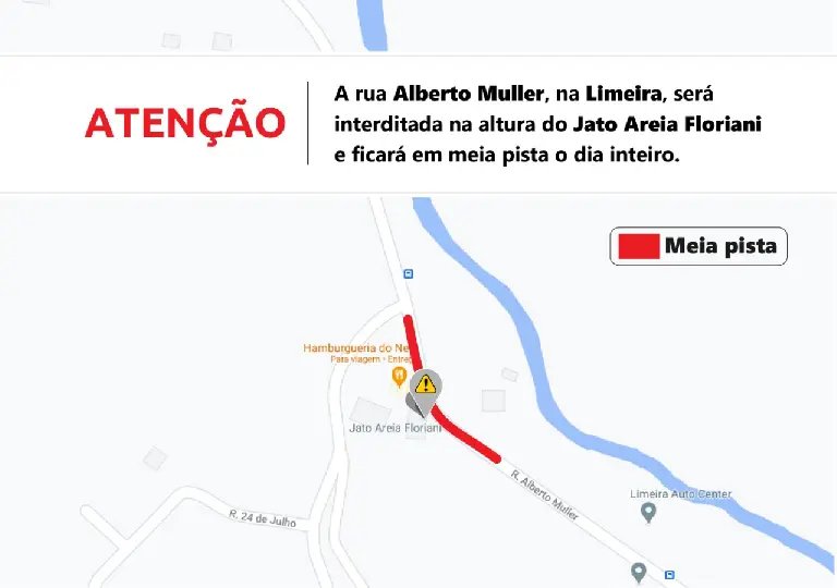 Ruas em meia pista: Obras na tubula&ccedil;&atilde;o de esgoto acontecem no domingo (7)
