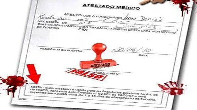Atestados médicos falsos em Gaspar