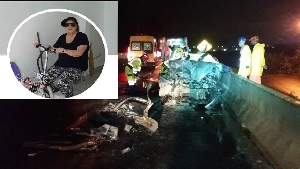 Idosa morre ao bater com o carro na contram&atilde;o da BR-101