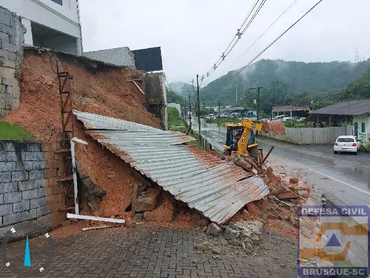 Defesa Civil atualiza situa&ccedil;&atilde;o das chuvas em Brusque 