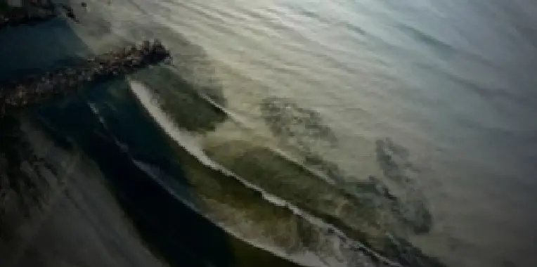 Turistas registram mancha escura na praia de Balne&aacute;rio Cambori&uacute;