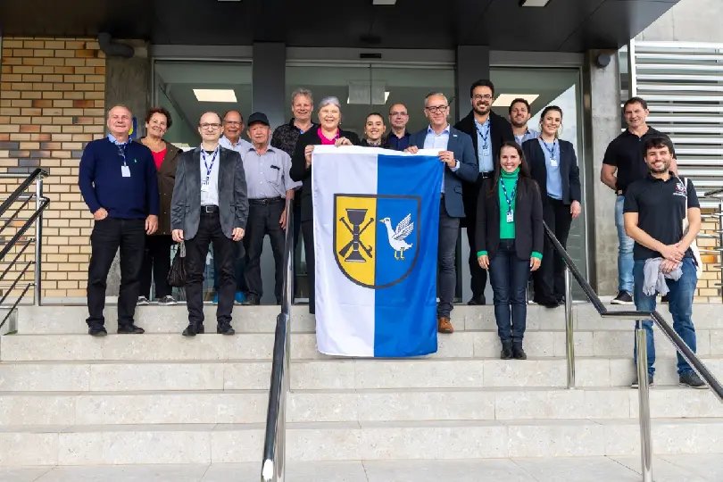Unifebe recebe visita de comitiva alem&atilde;  de Karlsdorf-Neuthard