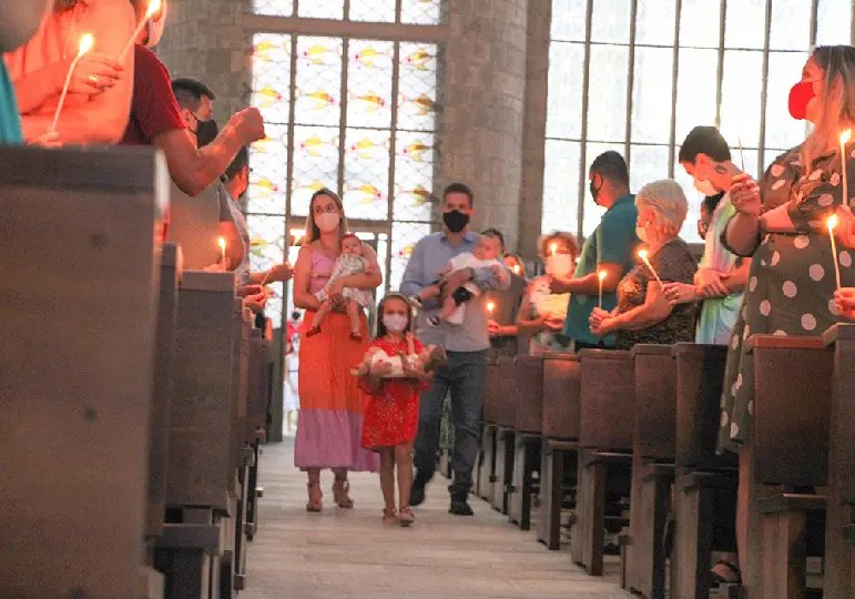 Missa de Natal na igreja Matriz S&atilde;o Lu&iacute;s Gonzaga 