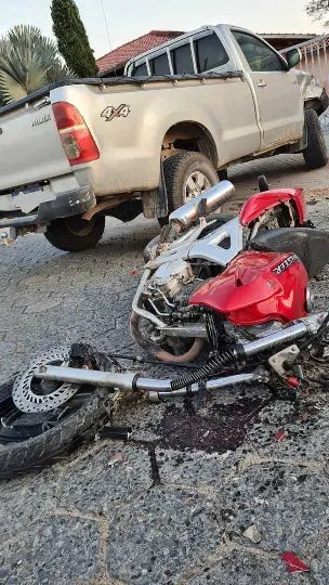 Motociclista &eacute; hospitalizado em estado grave ap&oacute;s acidente no Pomer&acirc;nea