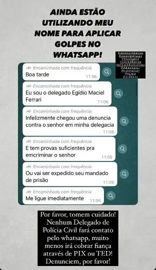 Nome de delegado &eacute; usado para golpes por estelionat&aacute;rios