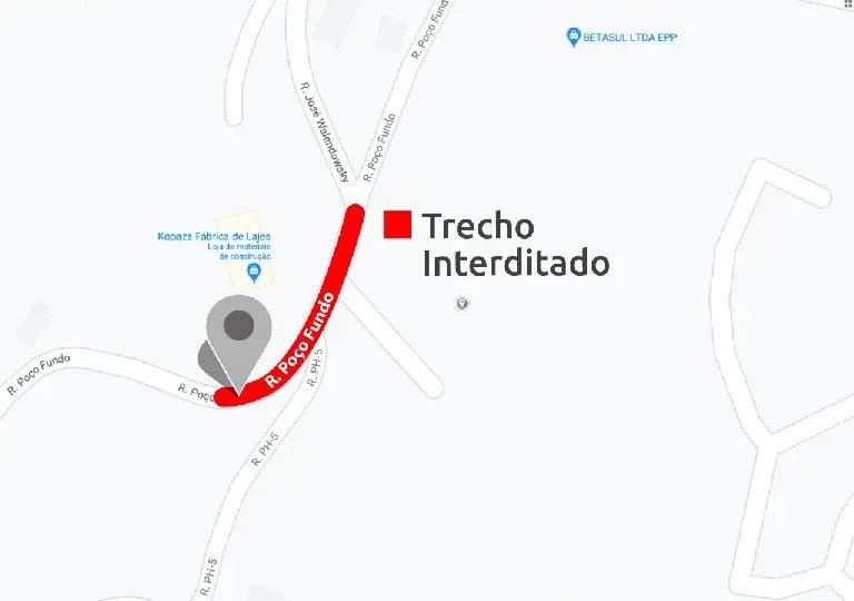 Com rua Po&ccedil;o Fundo interditada, condutores de ve&iacute;culos ter&atilde;o duas op&ccedil;&otilde;es de desvio  