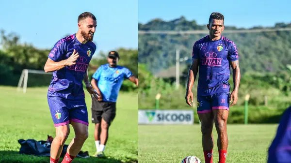 Brusque realiza treino no CT e conta com o retorno do meia Diego Jardel
