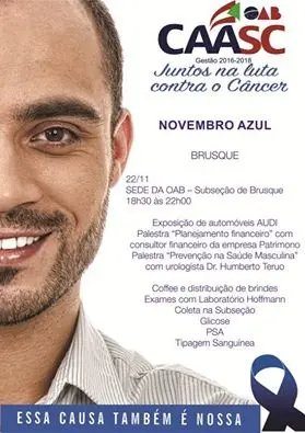 OAB-Brusque realiza evento alusivo ao Novembro Azul