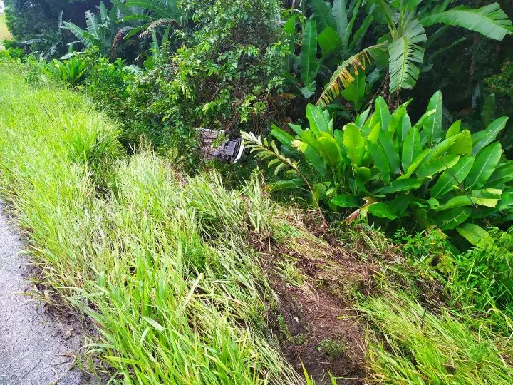 Carro capota e cai em barranco da rodovia Pedro Mer&iacute;zio