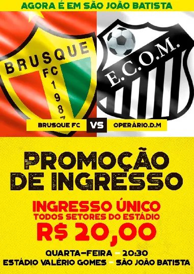 Ônibus gratuito para o jogo do Brusque 