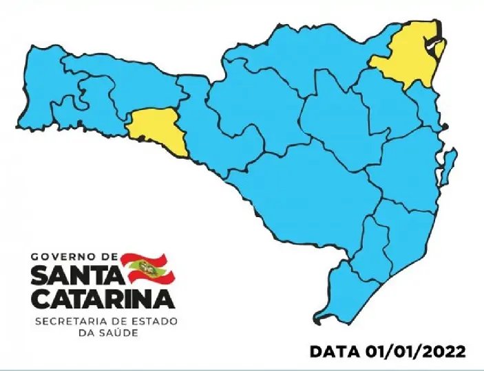  Mapa de risco aponta duas regi&otilde;es com n&iacute;vel alto em SC