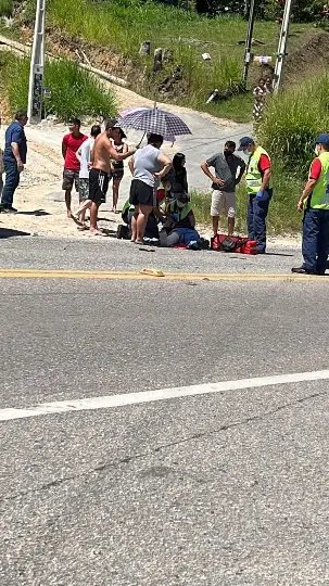 Ve&iacute;culo de Brusque se envolve em acidente com moto, em Gaspar