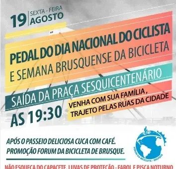 Dia do Pedal é adiado para domingo