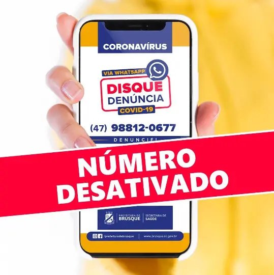 N&uacute;mero do Disque Den&uacute;ncia Covid ser&aacute; desativado nesta quinta-feira (09)
