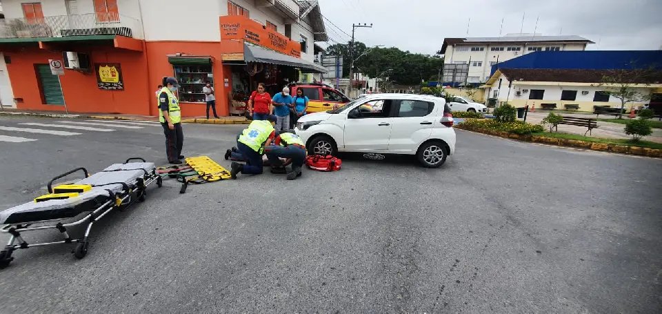 Acidente com mulher ferida &eacute; registrado em Gaspar