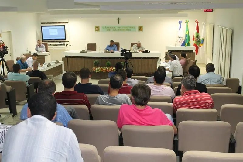 Sessão na Câmara de Vereadores