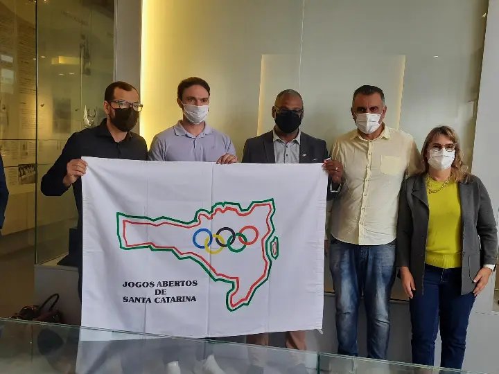 Cerim&ocirc;nia de acendimento do fogo simb&oacute;lico dos JASC 2021 &eacute; realizada em Brusque 