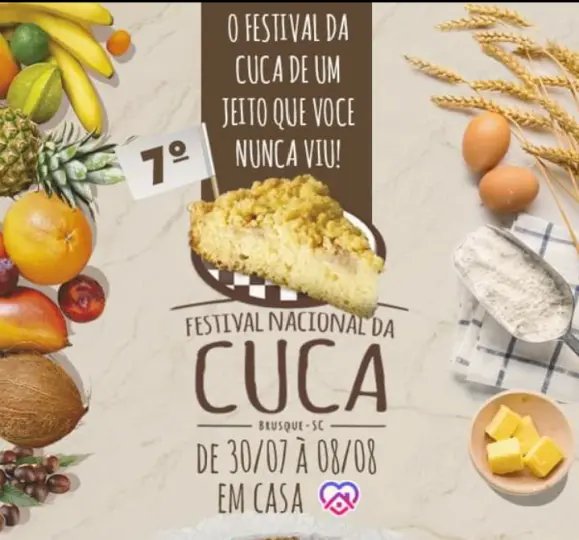 Festival Nacional da Cuca vai acontecer e ter&aacute; concurso online
