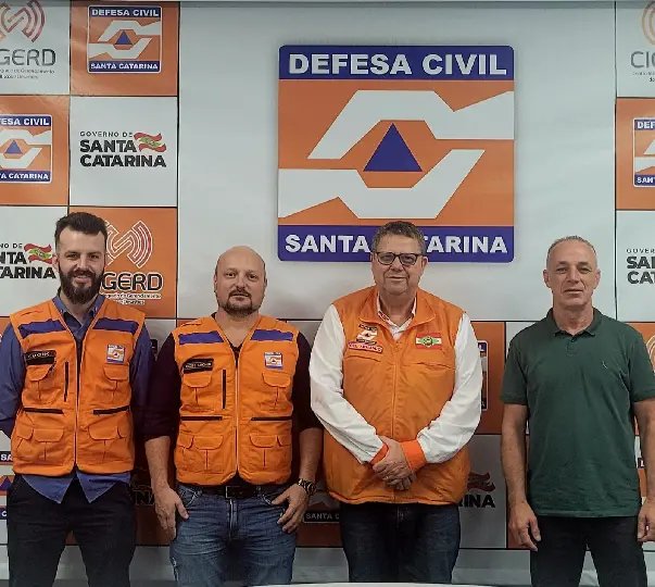 Defesa Civil de Brusque participa de reunião com Defesa Civil do Estado