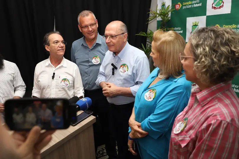 Em Brusque, Alckmin reforça apoio à candidatura de Eccel a prefeito