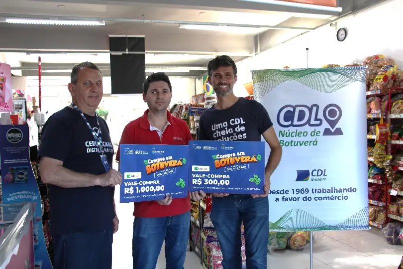Compre em Botuverá: CDL entrega prêmios aos ganhadores da promoção