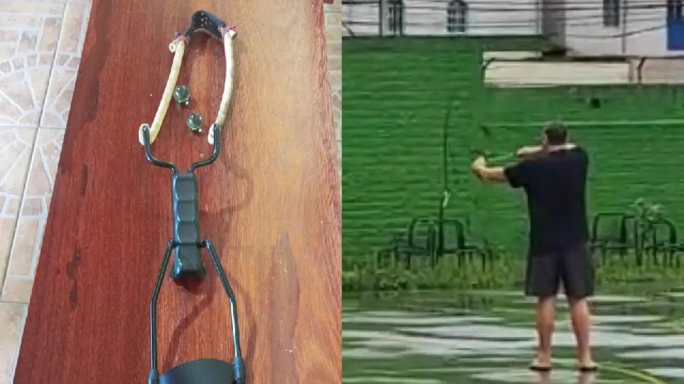 (VÍDEO) – Professor utiliza estilingue para conter invasão em escola de Brusque e cena viraliza