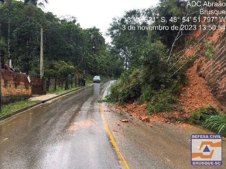 Brusque registra 10 novas ocorrências devido à chuva