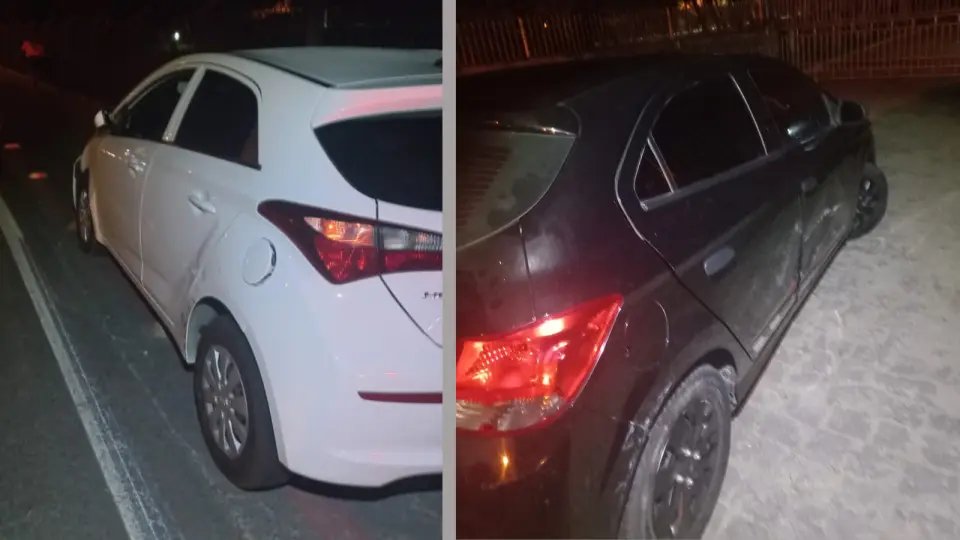 Colisão entre dois carros é registrada na Antônio Heil 