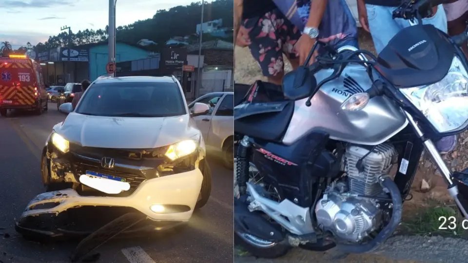 Duas pessoas ficam feridas após acidente no bairro Santa Luzia 