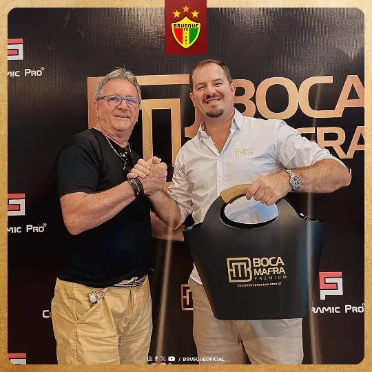 Boca Mafra Premium e Brusque anunciam renovação de patrocínio