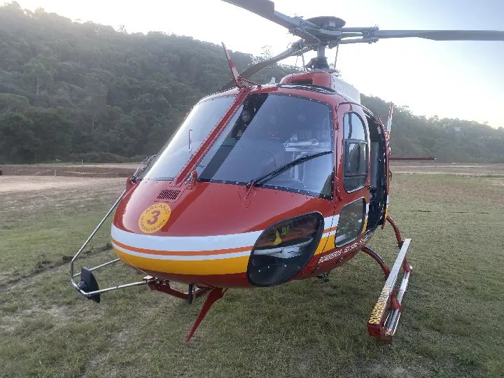 Arcanjo é acionado após queda de ciclista em trilha de Guabiruba 