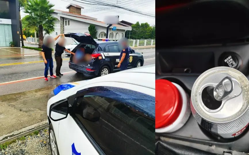 Motorista embriagado é flagrado dirigindo em zig-zag em Brusque 