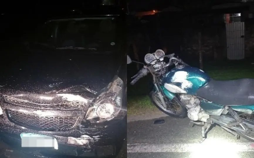 Moto de Brusque se envolve em grave acidente na rodovia 