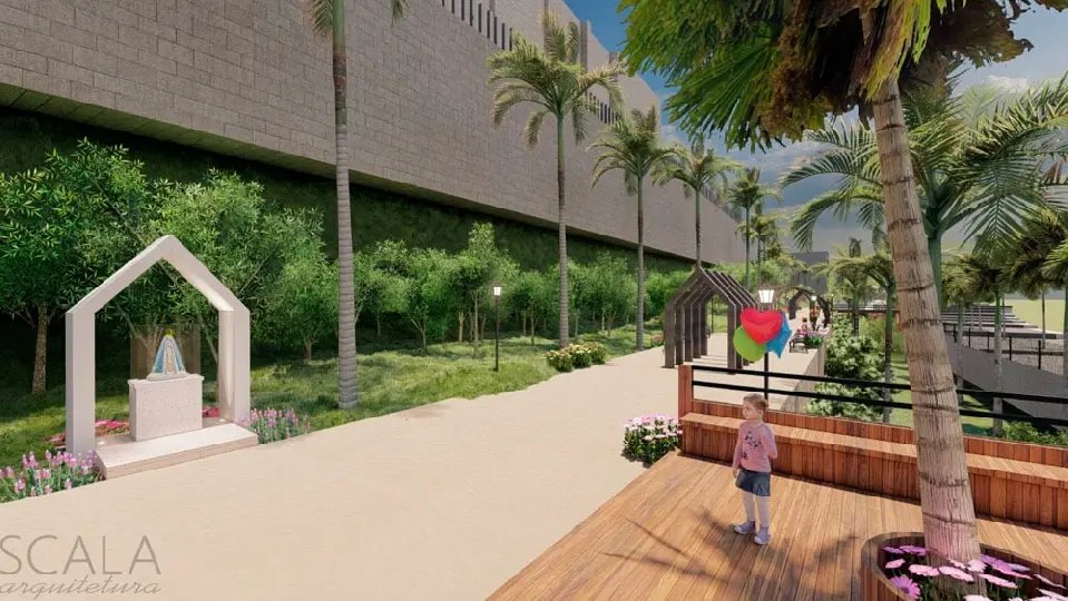 Parque Caminho das Virtudes será construído ao lado da Igreja Matriz