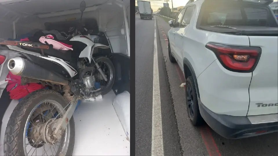 Colisão entre carro e moto deixa um ferido na Antônio Heil