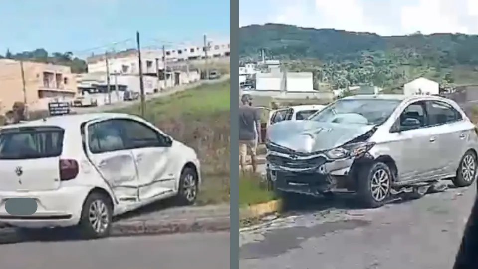 (VIDEO) Carros ficam destruídos após colisão no bairro Limeira 