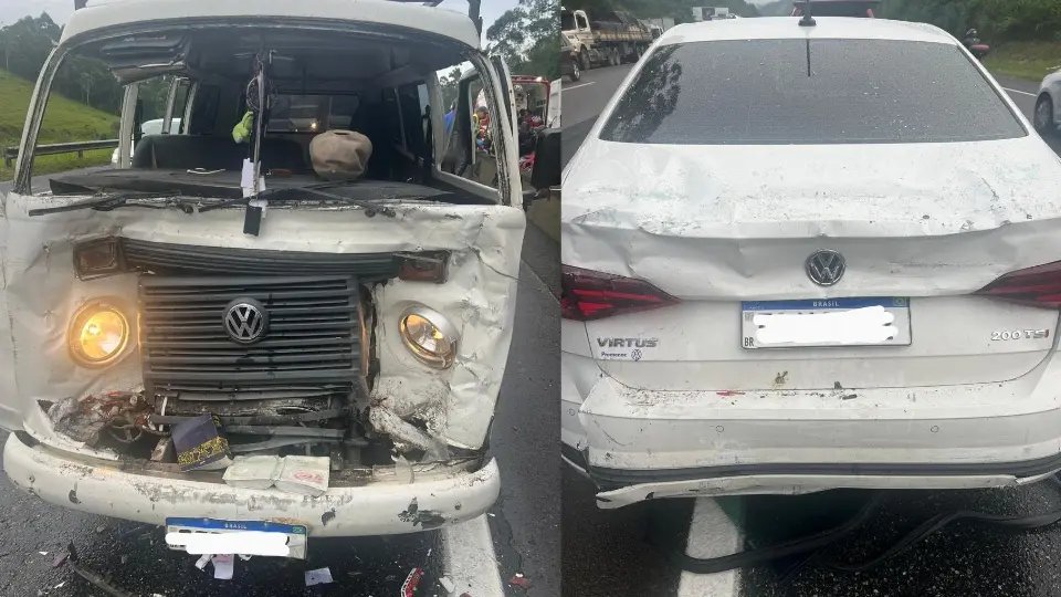 Motorista fica preso às ferragens em colisão na BR-101