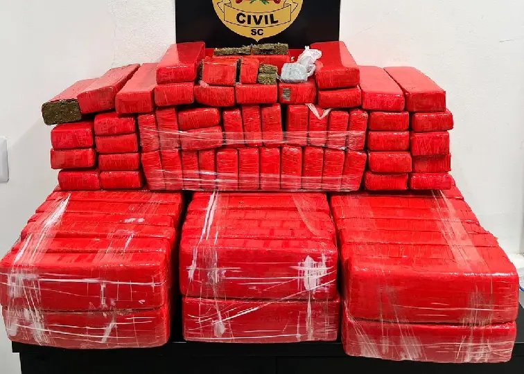Homem é preso com mais de 91 quilos de maconha 