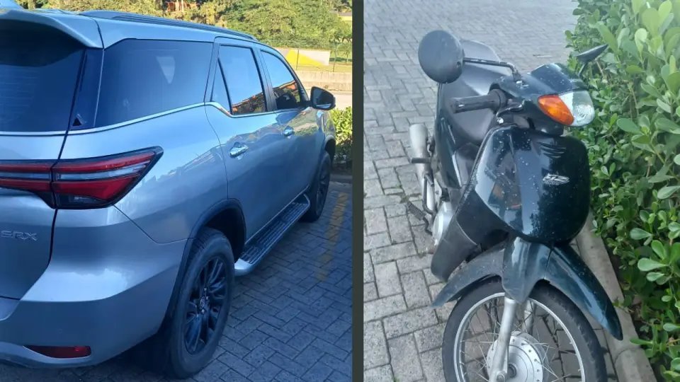 Motociclista fica ferido após acidente na Antônio Heil