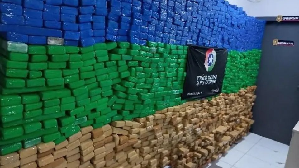 Droga avaliada em mais de R$ 4 milhões é apreendida em SC