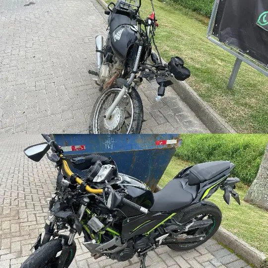 Duas motos se chocam na Rodovia Ivo Silveira