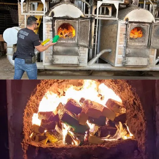 800 quilos de drogas são incinerados pela Polícia Civil 