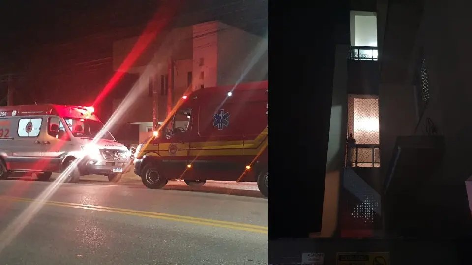 (VIDEO) Homem cai do 3° andar de apartamento na Primeiro de Maio 