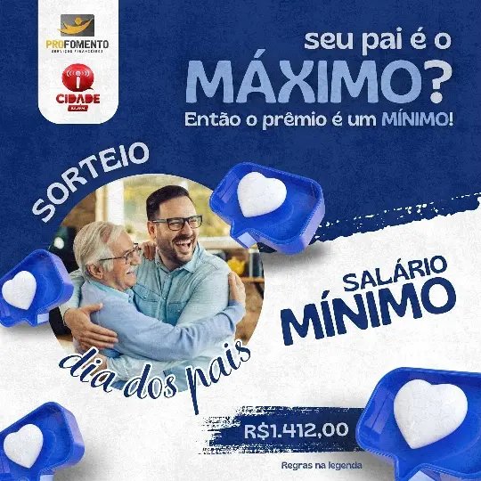 Rádio Cidade e Profomento realizam promoção do Dia dos Pais