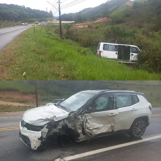 Acidente fere motorista e faz veículo sair de pista