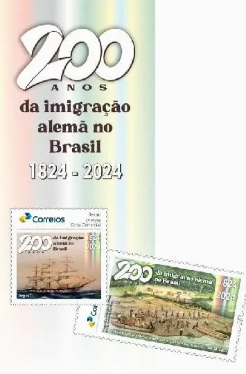 Clube filatélico de Brusque promove lançamento de selos dos 200 anos da imigração alemã 
