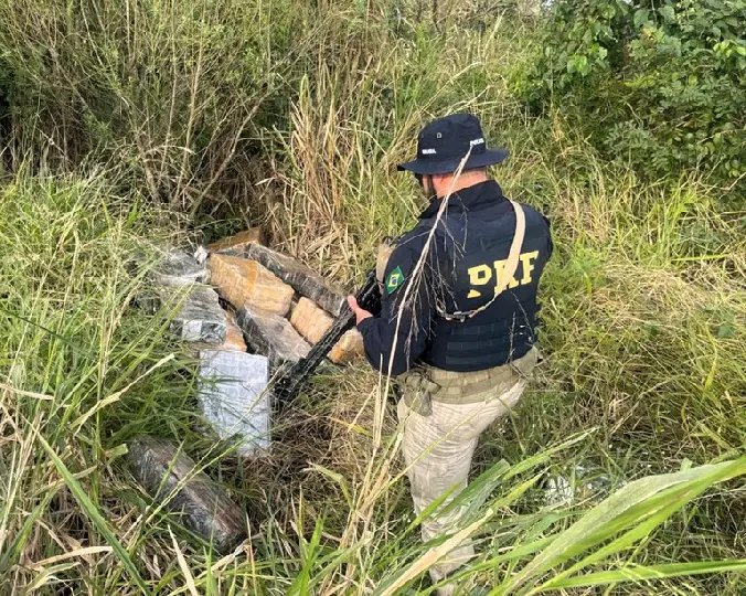 PRF encontra quase meia tonelada de maconha com sangue