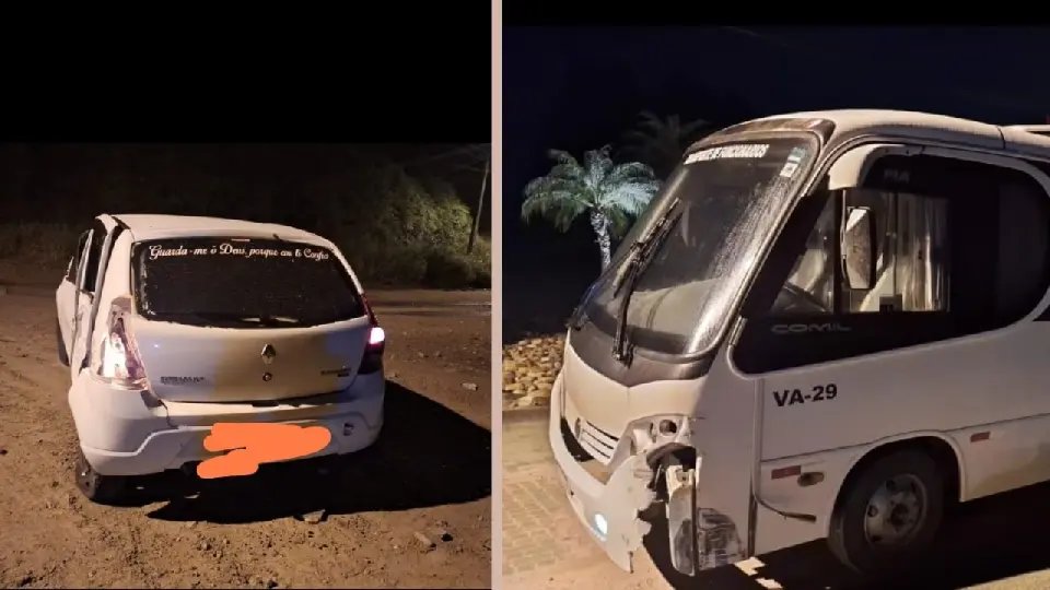 Ônibus e carro colidem na rodovia Ivo Silveira, em Brusque